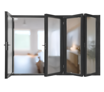 AL FoldingDoor,NFD:119 1/2"x79 1/2",Brown,13,Folded Out,Left to Right
