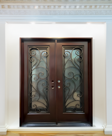 60X80 ELEGANT EXTERIOR COMPOSITE DOOR FR08C LH 60X80  DARK WALNUT, OPENABLE WIND