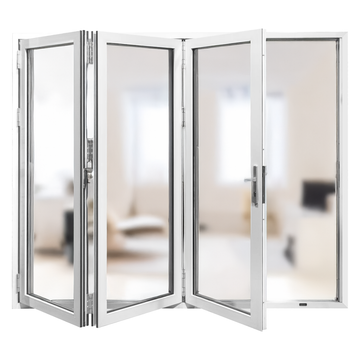 AL FoldingDoor,NFD:107 1/2"x79 1/2",White,30,Folded Out,Right to Left