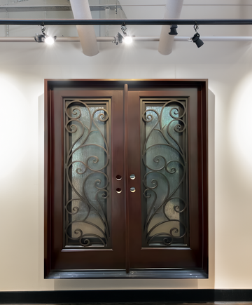 60X80 ELEGANT EXTERIOR COMPOSITE DOOR FR08C LH 60X80  DARK WALNUT, OPENABLE WIND
