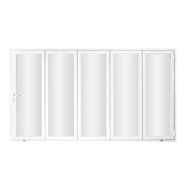 AL FoldingDoor,NFD:191 1/2"x79 1/2",White,33,Folded Out,Dual Open