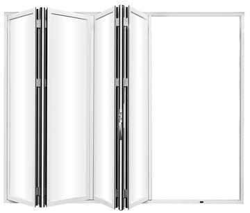 AL FoldingDoor,NFD:119 1/2"x95 1/2",WHITE,40,Folded Out,Right to Left