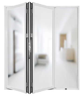 AL FoldingDoor,NFD:71 1/2"x79 1/2",White,20,Folded Out,Right to Left