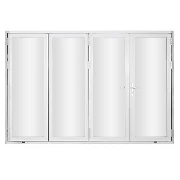 AL FoldingDoor,NFD:119 1/2"x79 1/2",SC,White,31,Folded Out,Right to Left