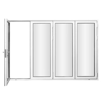 AL FoldingDoor,NFD:119 1/2"x95 1/2",WHITE,13,Folded Out,Left to Right