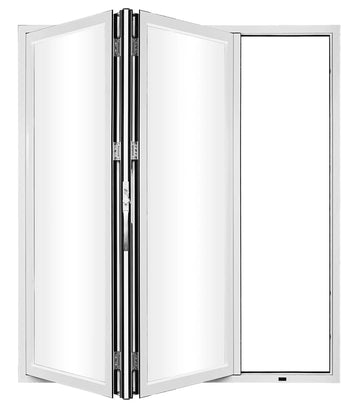 AL FoldingDoor,NFD:71 1/2"x95 1/2",White,20,Folded Out,Right to Left