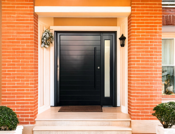 60X80  EXTERIOR PIVOT COMPOSITE DOOR CT01 LH   BLACK, SANDBLASTING GLASS